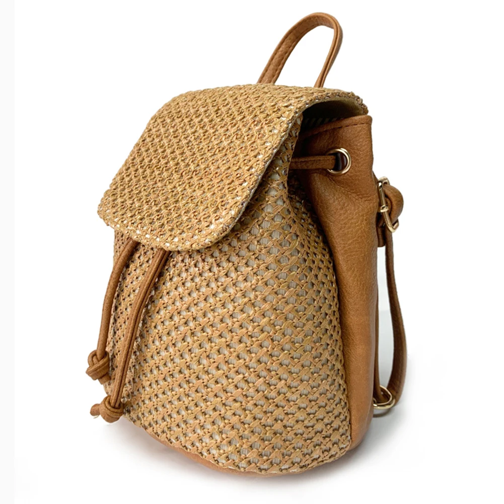 

Stylish Women Straw Backpack Shoulder Messenger Bags Summer Beach Travel Hand-Woven Handbags for Women Gift