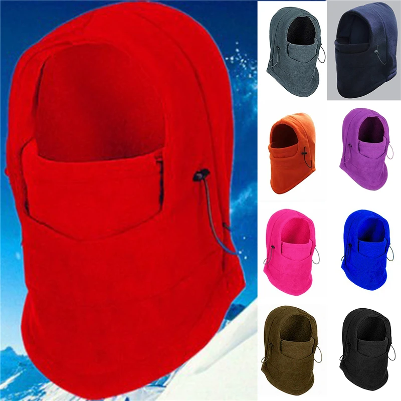 

Unisex Women Men Polar Fleece Hood Hat Casual Beanie Ski Snow Cap Snood Scarf Warmer Thermal Winter Cold resistance