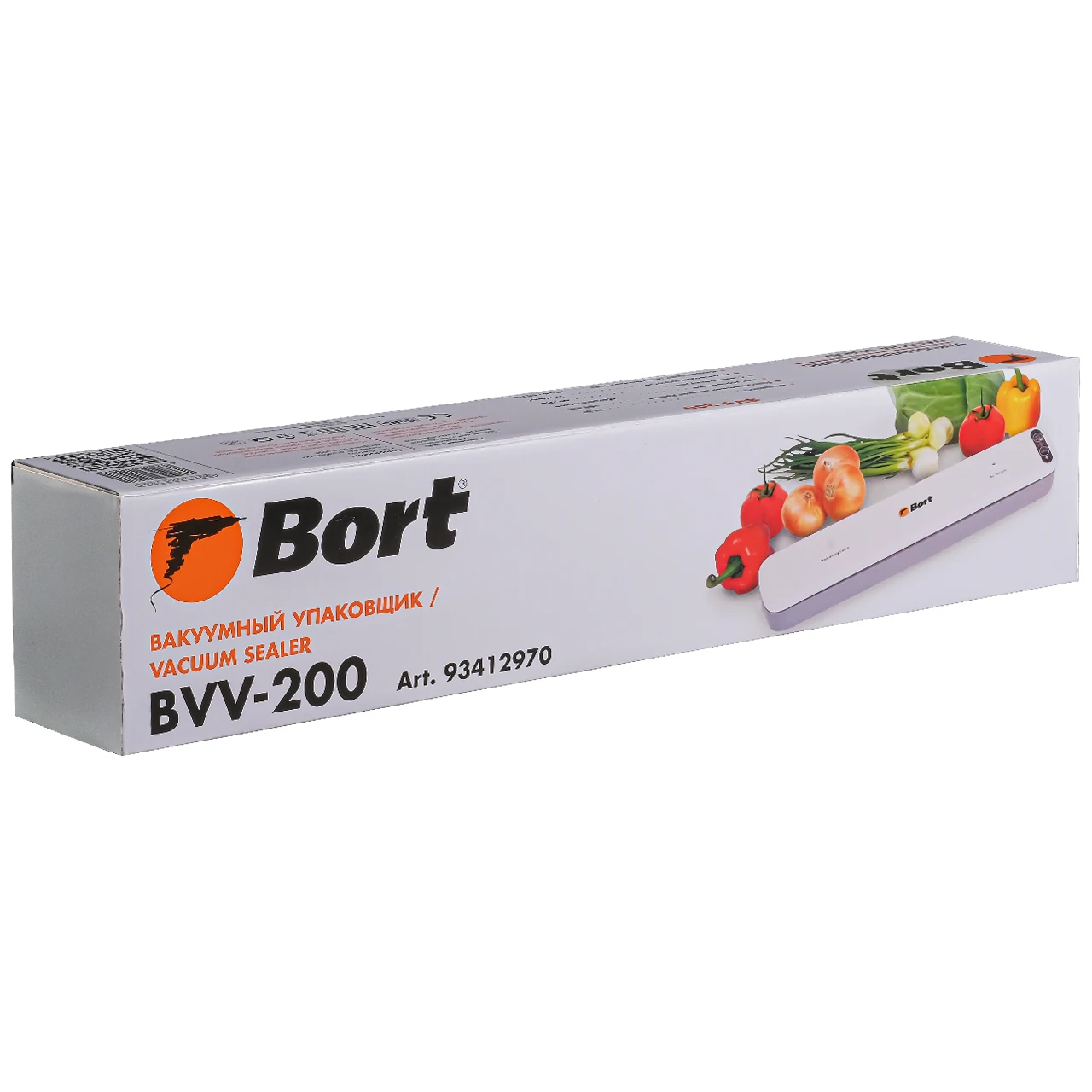 Вакуумный упаковщик BORT BVV-200 (90 Вт 65 кПА ширина пакета 300 мм 12 л/мин) | Бытовая