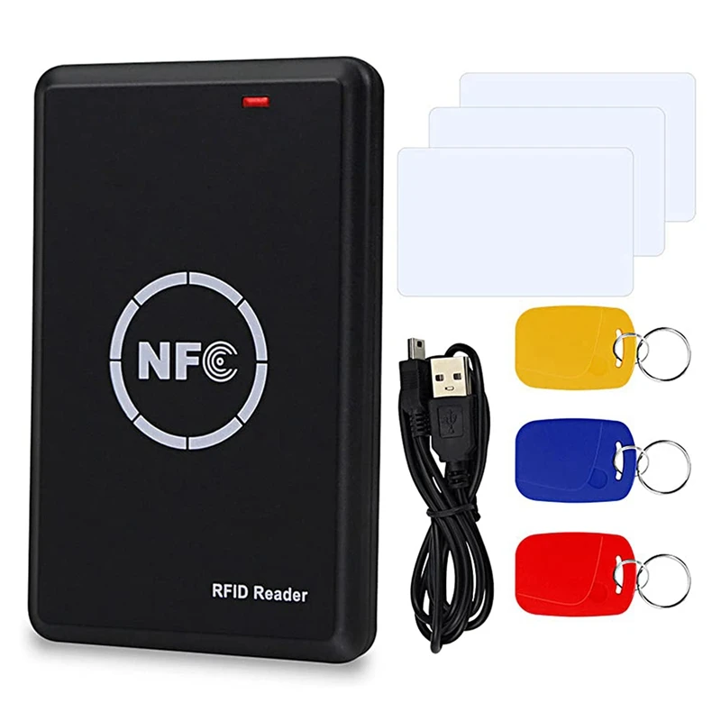 

RFID NFC Duplicator 125Khz Key Fob Copier 13.56Mhz Encrypted Programmer USB Interface RFID Smart Card Reader Writer