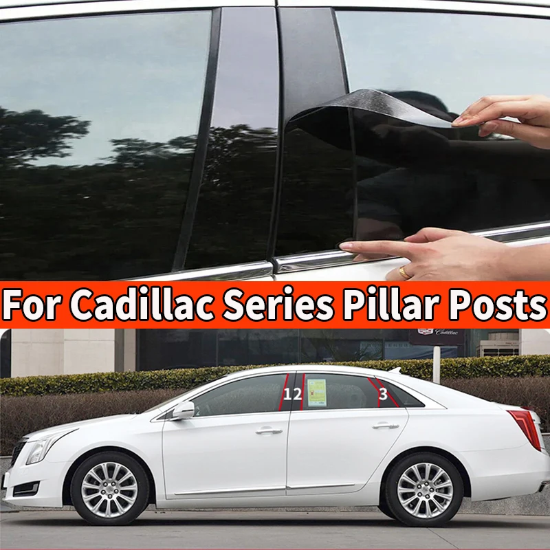 

Car Pillar Posts Door Window Middle Column Trim Sticker For Cadillac ATS CTS CT4 CT5 XT4 XT5 XT6 XTS SRX Escalade 2013 2014 2015