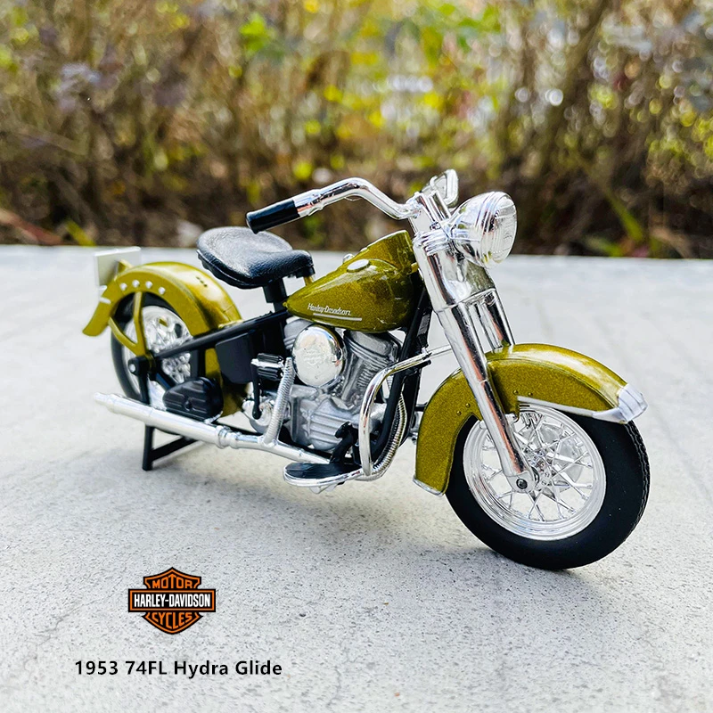 

Maisto 1:18 Harley-Davidson Motorcycle 1953 74FL Hydra Glide Cam car model alloy motorcycle model toy car series