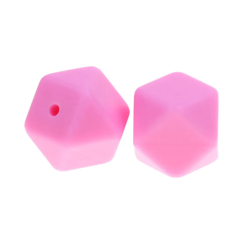 QHBC  Silicone Beads 100PCS Hexagon Teether Bead Chewing Food Grade Baby Teething  Necklace Jewelry Nursing Gift