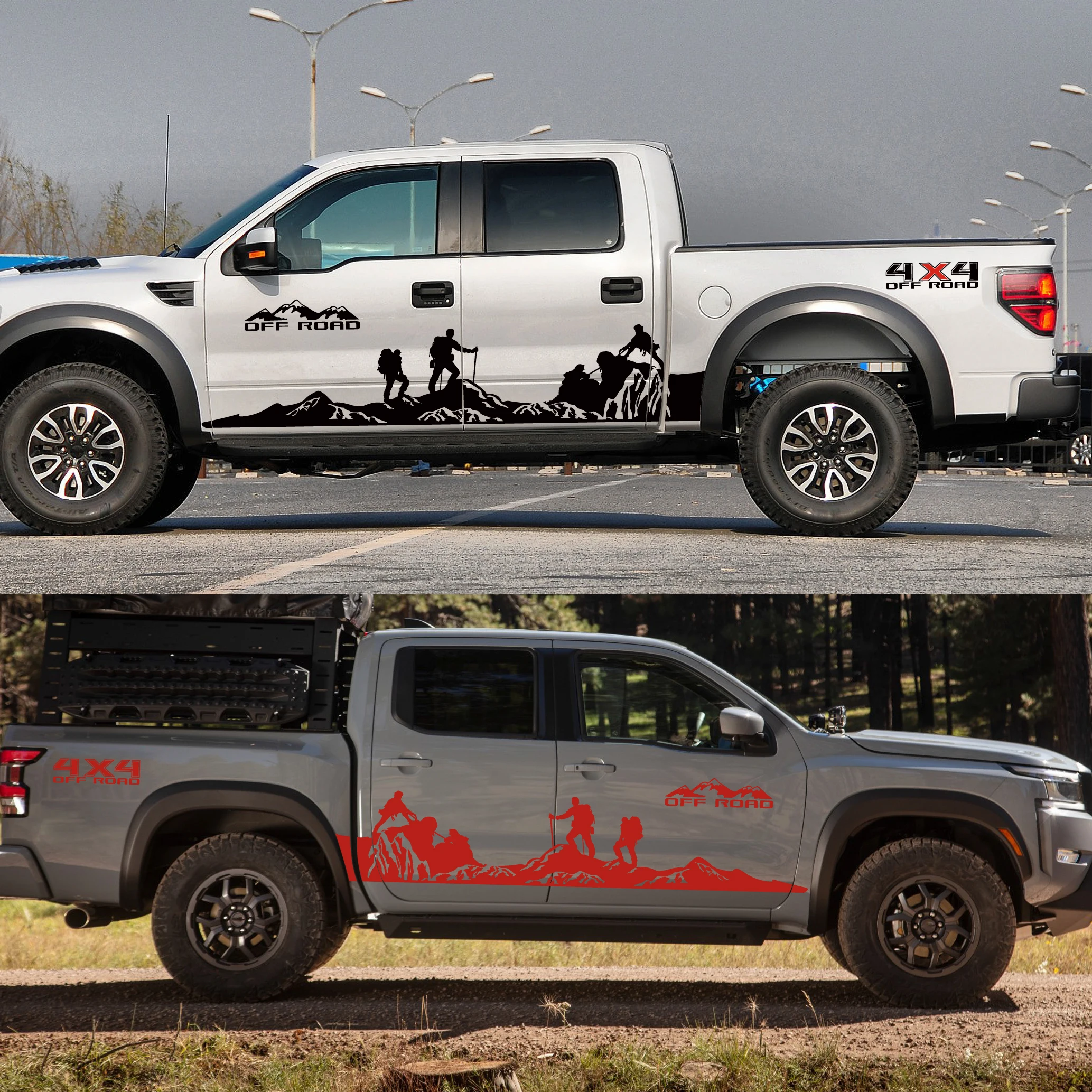 Большие боковые наклейки на дверь автомобиля подходят для Ford Ranger Raptor F150 F-150 Off Road