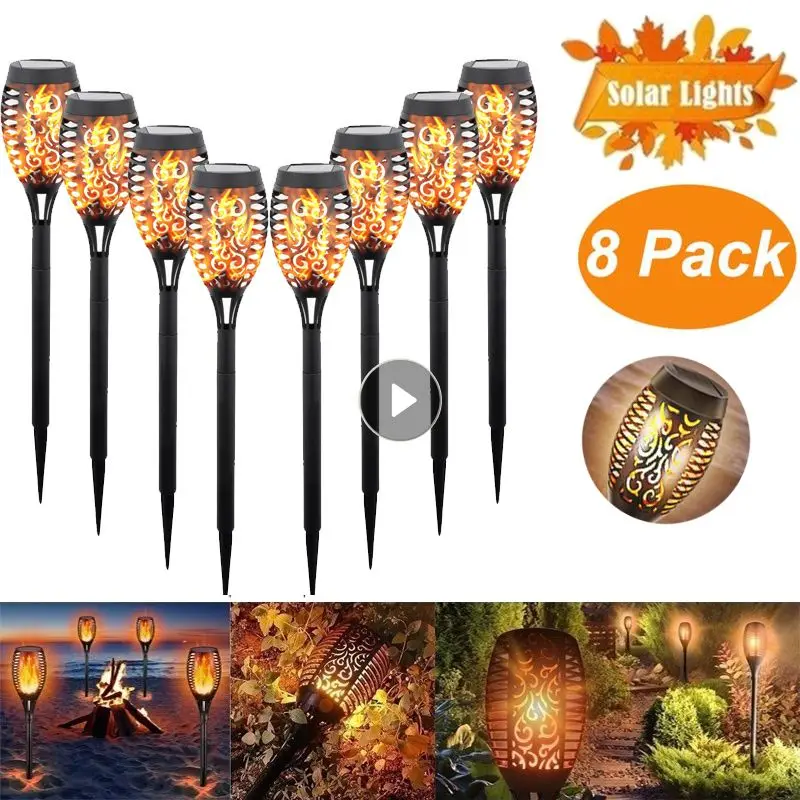 

Outdoor Led Solar Lights Flickering Dancing Flame Torch Solar Lighting Waterproof Lamp For Garden Decoration Landscape Lawn