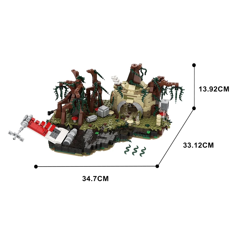 Конструктор Moc из классического фильма Dagobah тренировочный диорама модель сделай