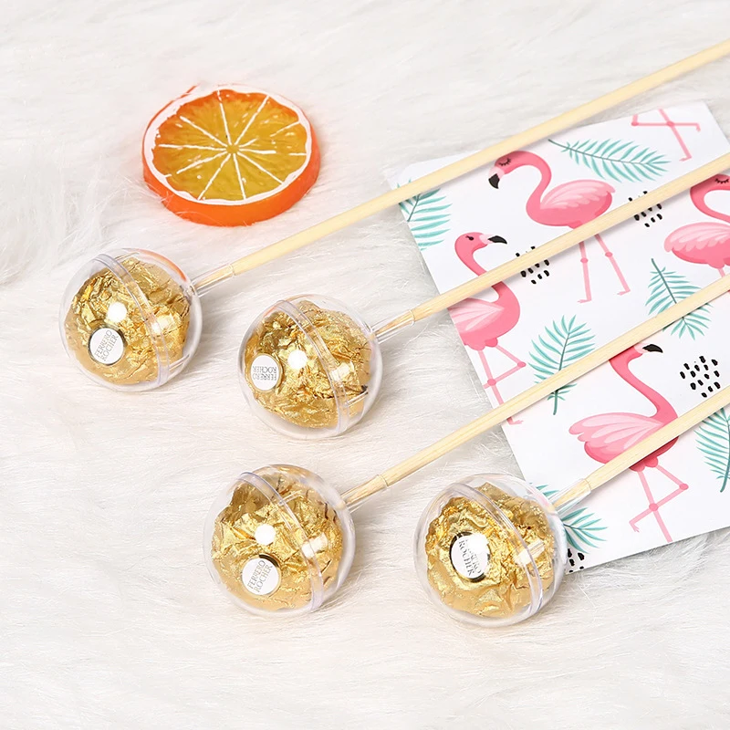 Продажа 50 шт. прозрачная коробка для шоколада, подкладка для трюфеля, подставка для букета, держатель для шоколадных шаров, чехол, День Святого Вален...