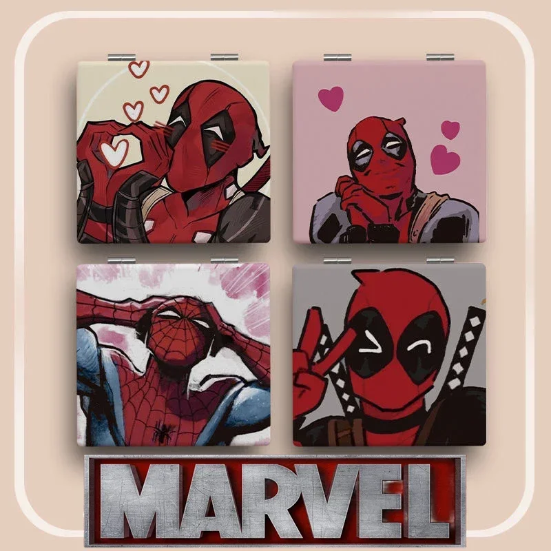 Складное зеркало Marvel для ручной клади портативное мини-женское складное макияжа