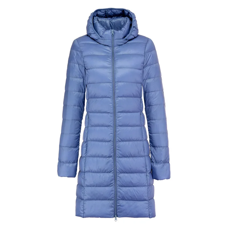 

Newbang 5XL Dames Lange Warme Jas Met Draagbare Opbergtas Womens Ultra Licht Donsjack Vrouwen Overjassen Hoed afneembare