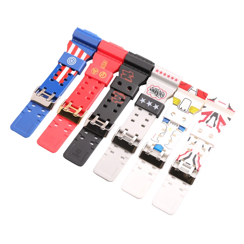 Resin strap case Suitable for Casio G-shock GA110 120 140 GA-110GB Men's Sports Waterproof watch strap accessories