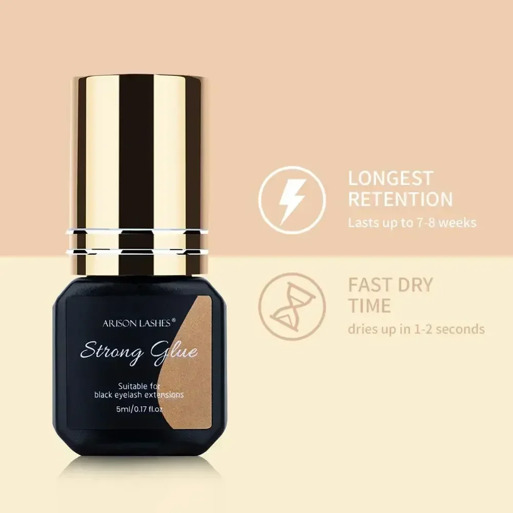 Клей для наращивания ресниц ARISON 1 Second Fast Dry, 5 мл, черный, для YY W Volume Lashes, с низким запахом, стойкий, держится 5-7 недель (art.: 3920dc2edb991) - 3920dc2edb991