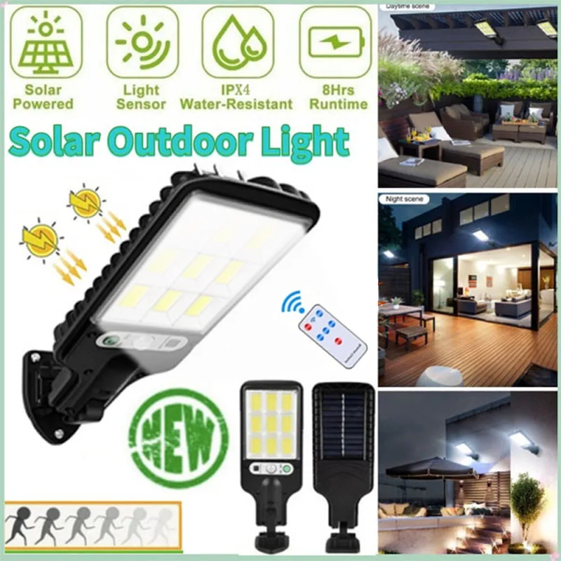 

Solar Street Lights Outdoor Solar Lamp With 3 Light Mode Waterproof Motion Sensor Security Lighting for Garden Patio Path Yard