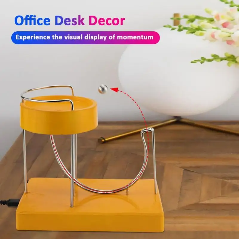 

Perpetual Marble Machine Kinetic Art Motion Inertial Metal Automatic Creative Infinite Jumping Table Toy Office Home Decoration