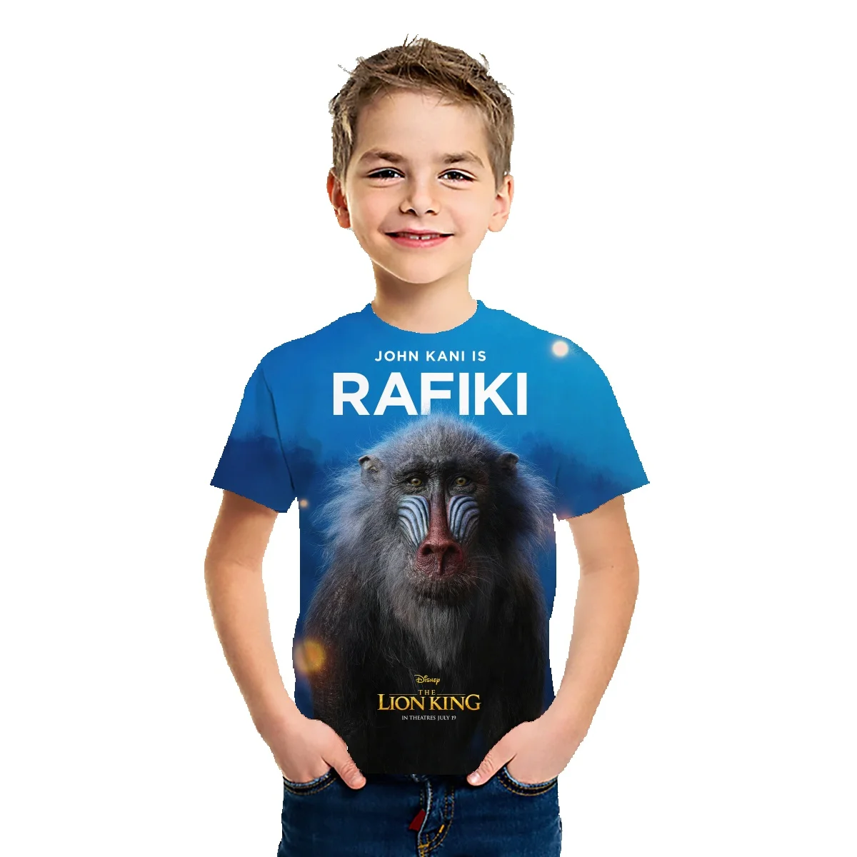 

The Lion King Disney children's clothing children's short-sleeved t-shirt 2022 summer new boys and girls bottoming baby top