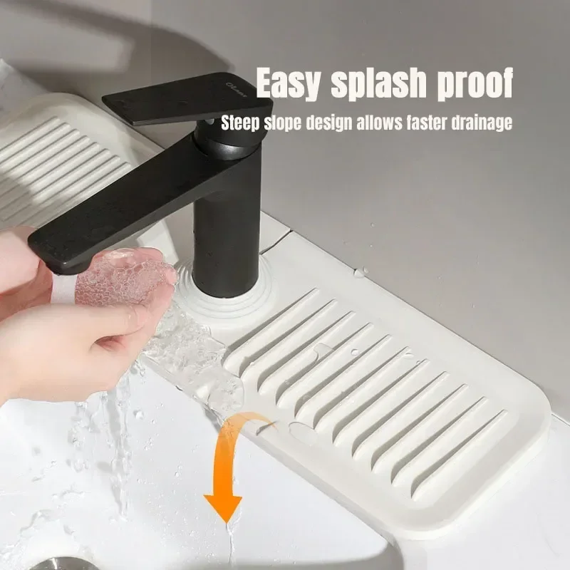 

Drainage Absorbent Silicone Sink Protection Splash Guard Kitchen Drying Countertop Pad Mat Faucet