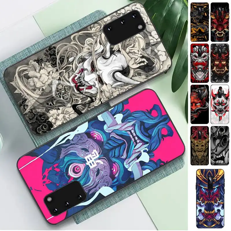 

Samurai Oni Mask Phone Case For Samsung S 9 10 20 21 22 23 30 23plus lite Ultra FE S10lite Fundas