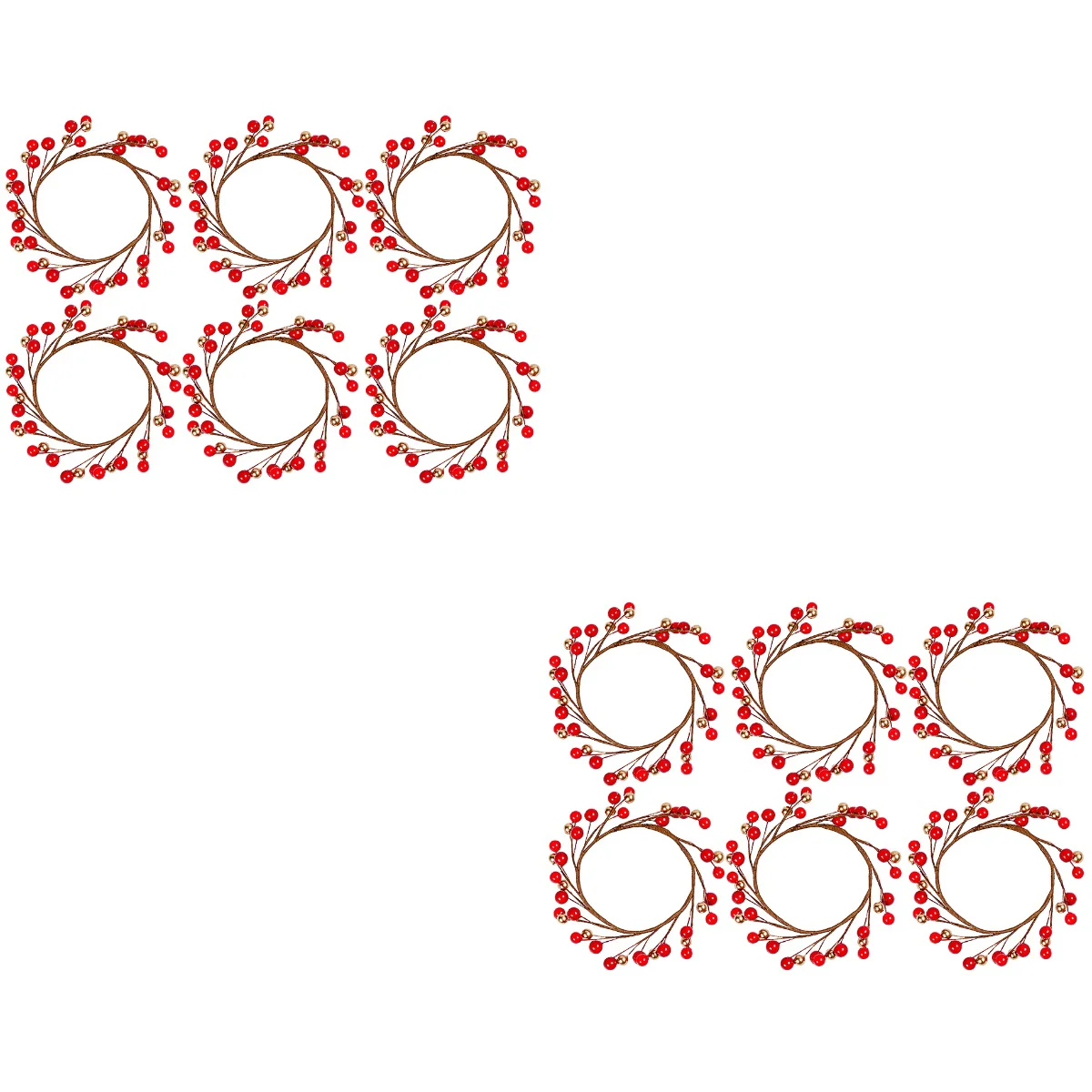 

Christmas Rings Holder Advent Wreath Ringwreaths Holiday Garland Berry Tealight Votive Mini