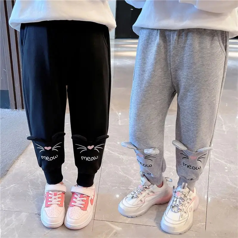 Girls' Sweatpants 2022 Autumn New Children's Trousers Baby Autumn Loose Leisure Sports Pants