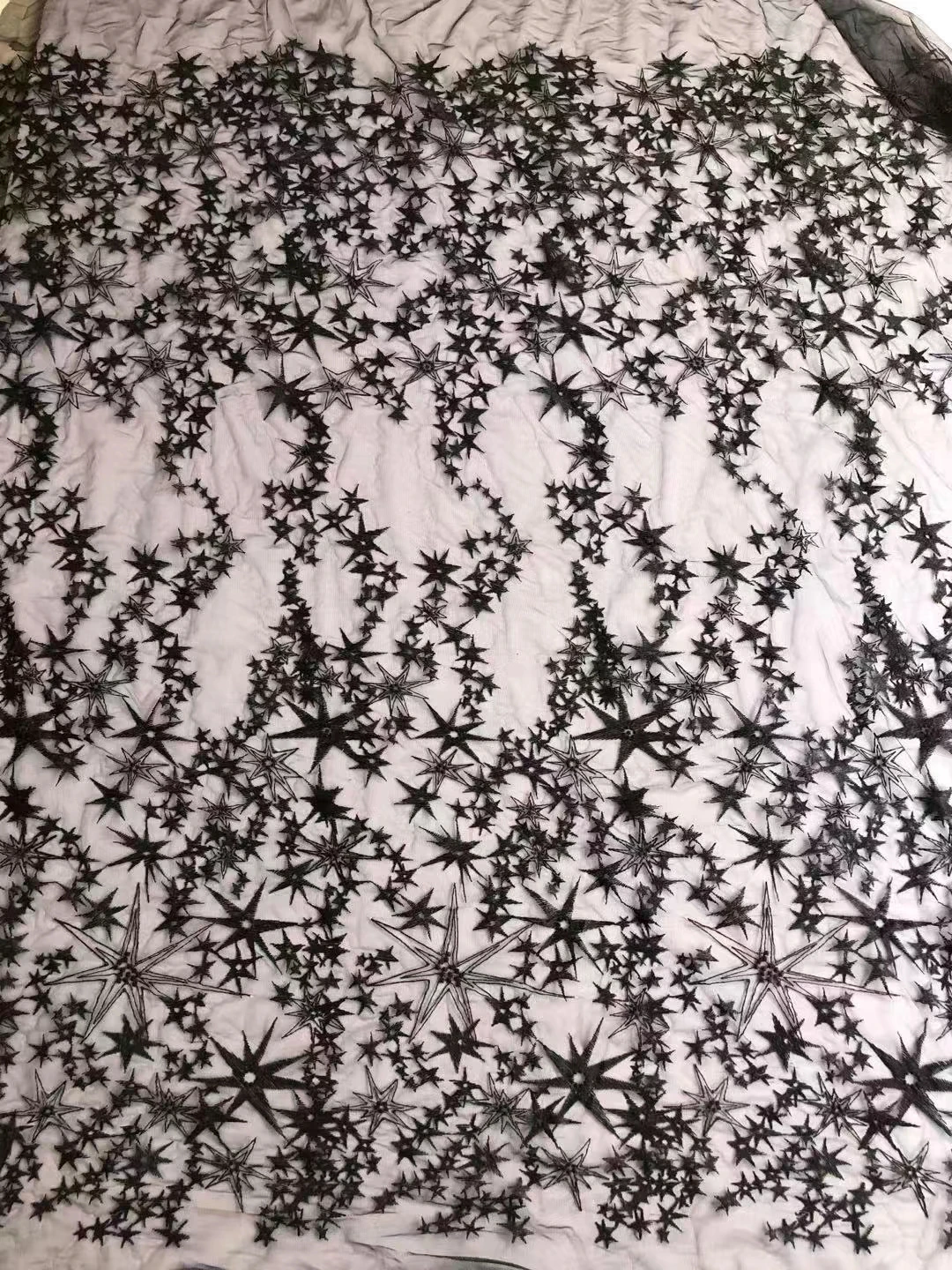 Новейшее популярное модное Африканское черное Сетчатое кружево с блестками 514-5