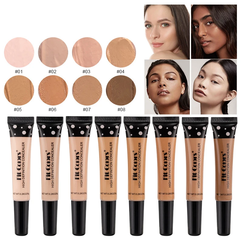 Three Scouts Nude Makeup Facial Foundation Waterproof Cover Blemish Base Fluid Concealer Oil Control Lasting Brighten Skin BB Cr