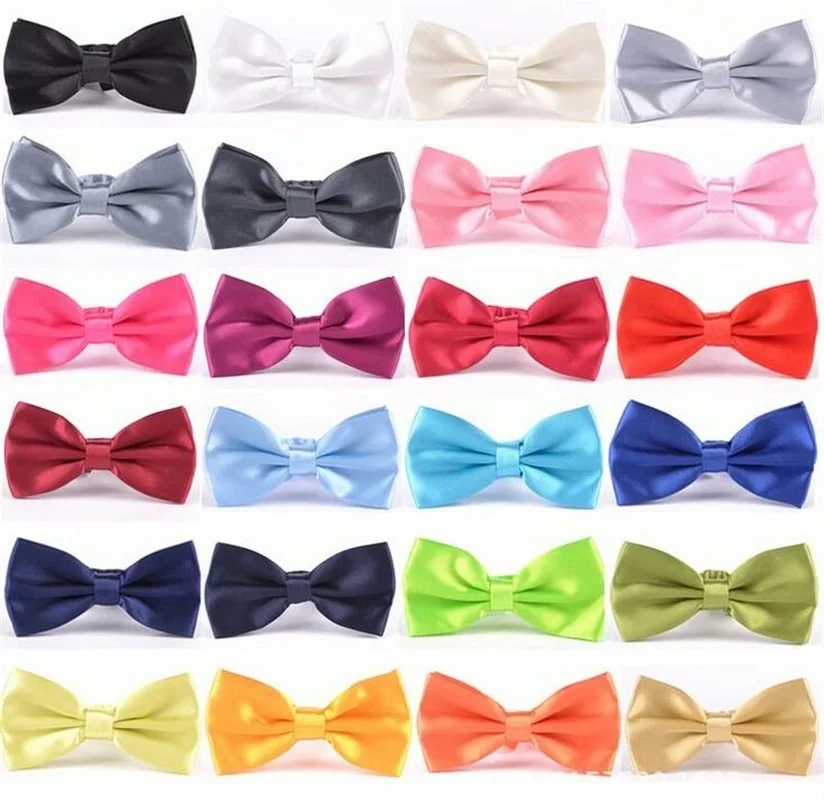 

Newest High Quality Classic Satin Bowtie 1PC Gentleman Men Necktie for Wedding Party Adjustable Bow Tie Men Ties Collared Shirt