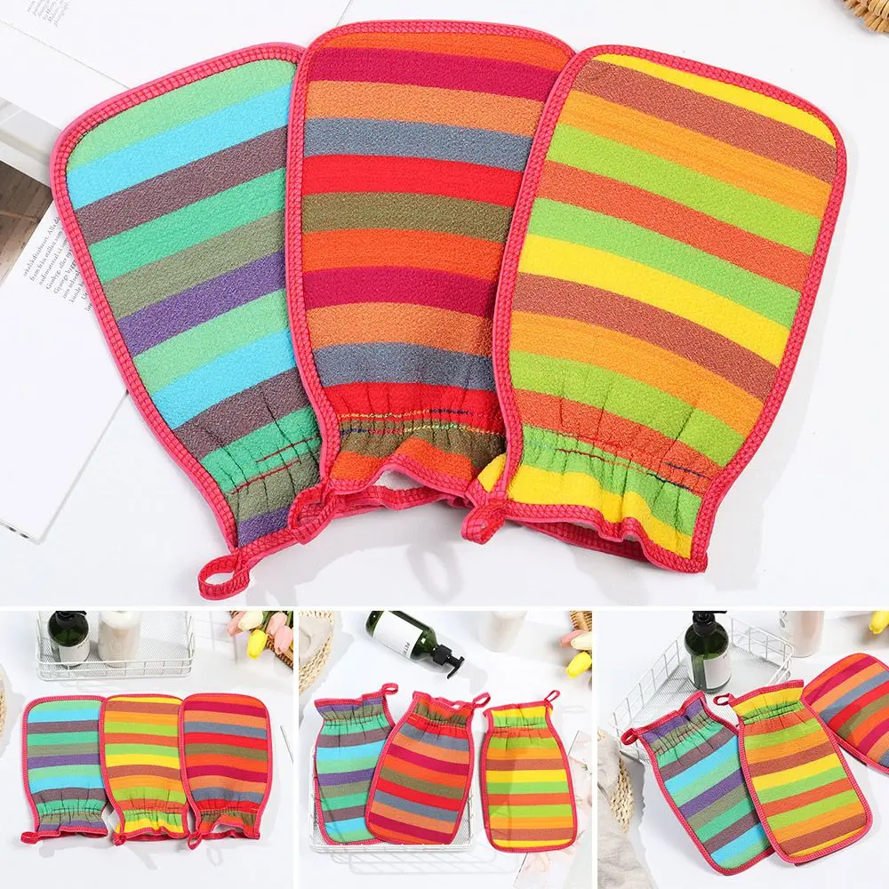 

Two-sided Exfoliator Dead Skin Removal Round Shape Body Cleaning Peeling Glove Thicken Bath Towel Bath Scrub Glove