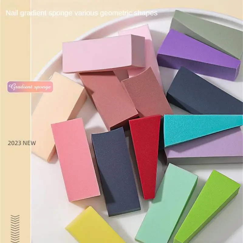 

8Pcs Manicure Sponge Nail Art Polish Gel Gradient Color Stamp Sponges Nail Art DIY Stamper Tools Painting Image Stamp Tools New