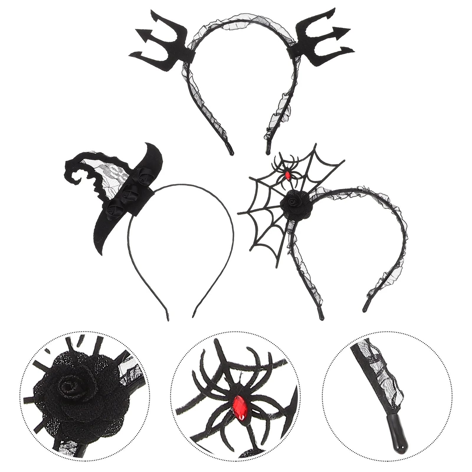 

Spider Web Headband Cosplay Headdress Halloween Headbands Party Prom Hair Accessories