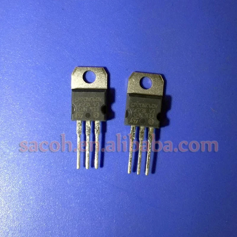 

10Pcs STGP20NC60V GP20NC60V or STGP20NB60H or STGP20NB60K TO-220 20A 600V IGBT
