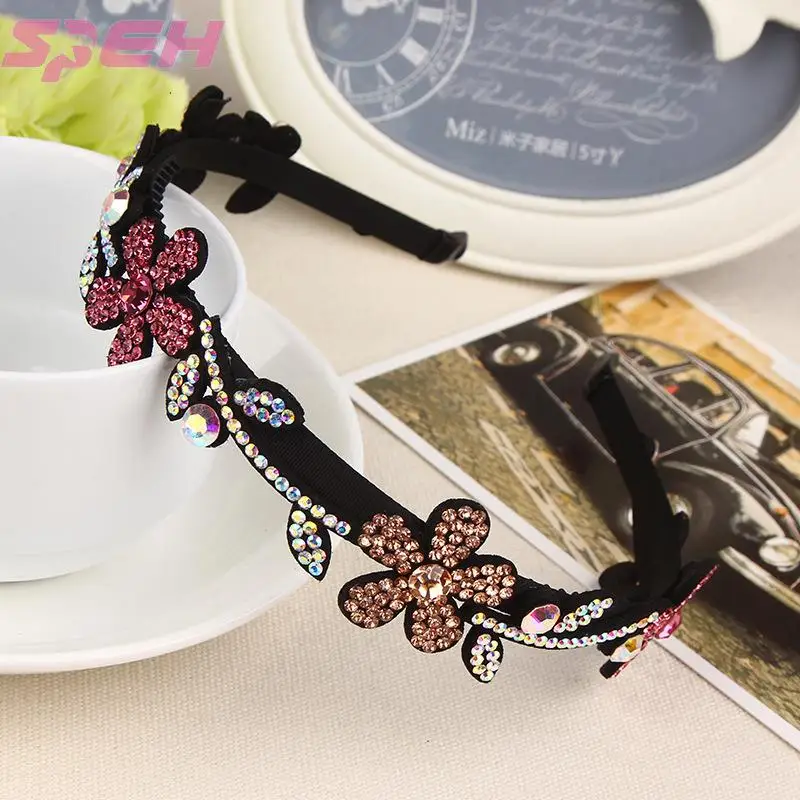 

Женский обруч для волос с кристаллами и бриллиантами, в стиле ретро