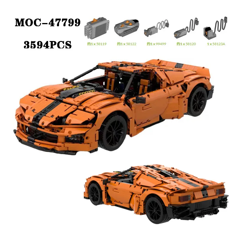 

Classic building block MOC -47799 super sports car high difficulty splicing parts 3594PCS adult and children's toy birthday gift