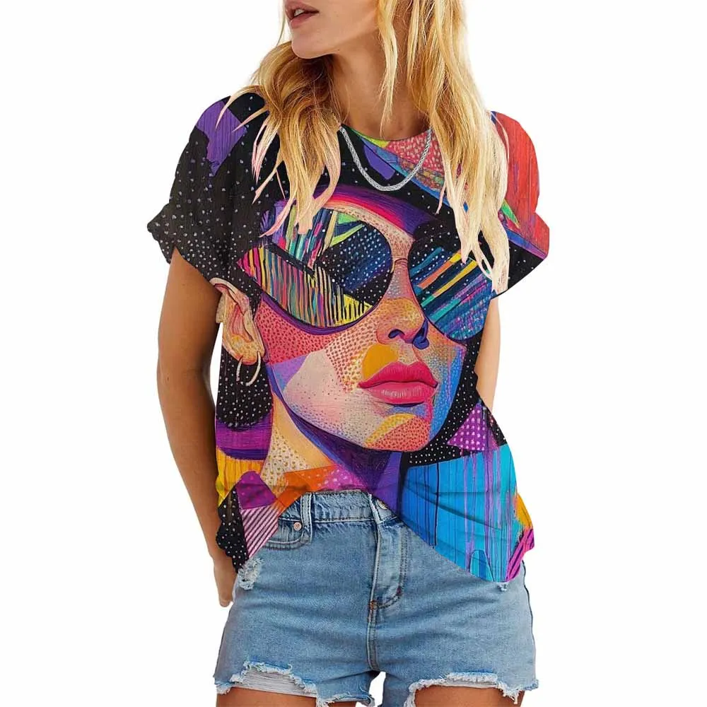 Женские футболки модная футболка с принтом фламинго в стиле поп-арт повседневные