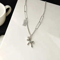 fashion personalized pony pendant clavicle necklace for women girls aesthetic choker necklace female charm silver neck chain