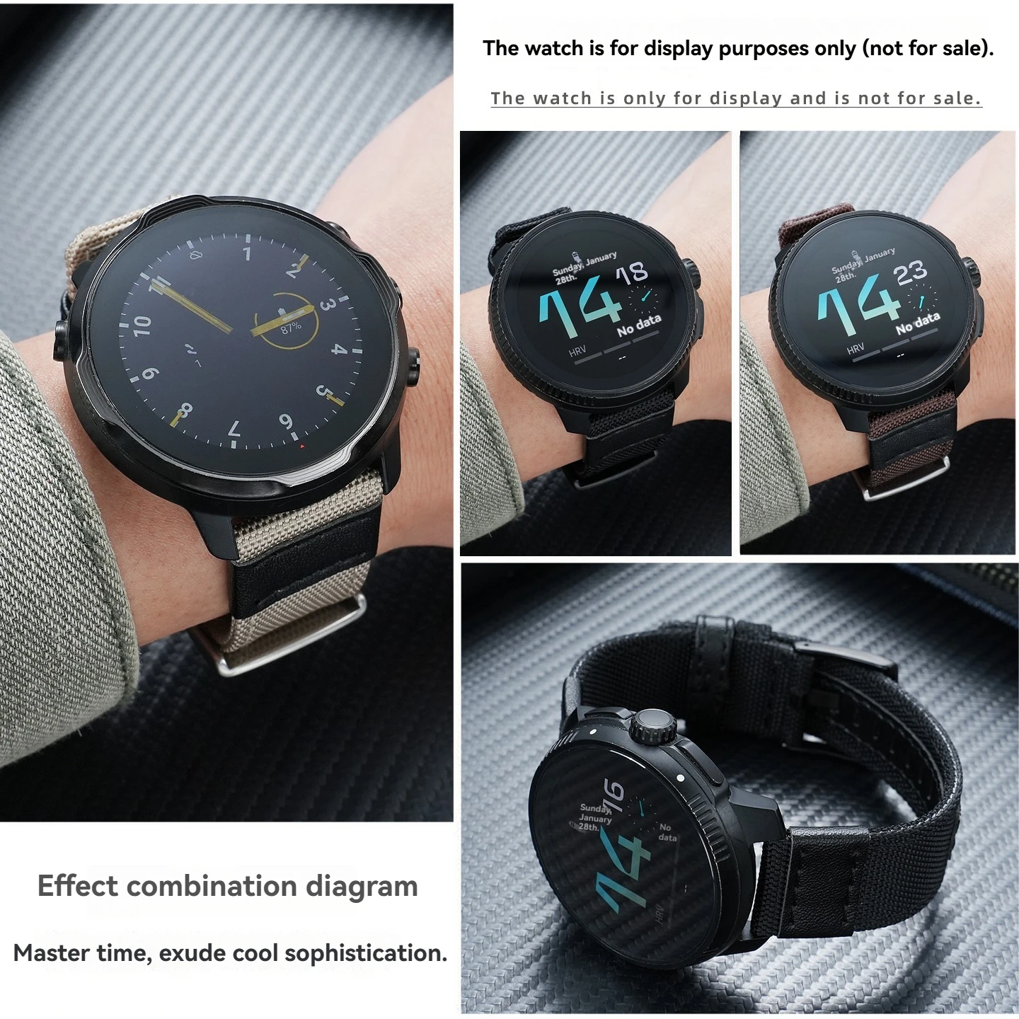 Фото Подходит для ремешка Suunto9, ремешка Suunto7/D5/Spartan Spartan Baro Copper/Gaochi NOMAD, толстый нейлоновый ремешок для часов. №5