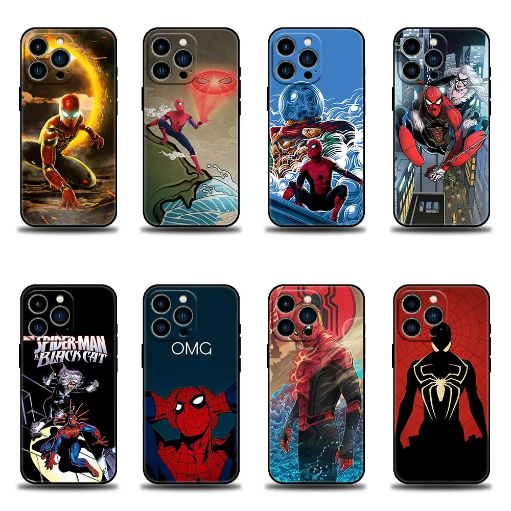 

Marvel's Amazing Spider-Man Funda Coque Case iphone Apple for 14 11 12 13 7 8 SE XR XS 5 5s 6 6s Pro Plus Max PM Cases Para Capa