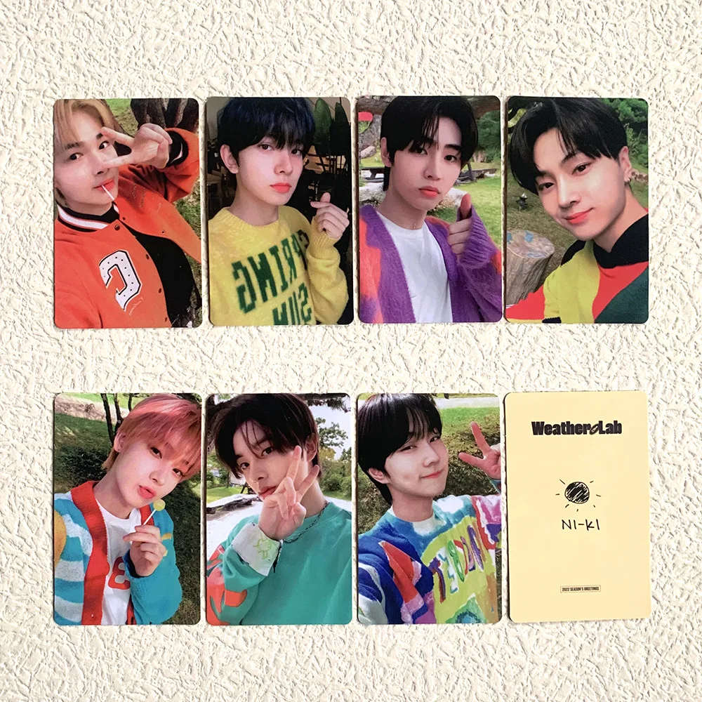 

7pcs/set Kpop Group ENHYPEN Photocard Weather Lab 2022 Season Greetings Picture Postal Cards Card Photo Cards