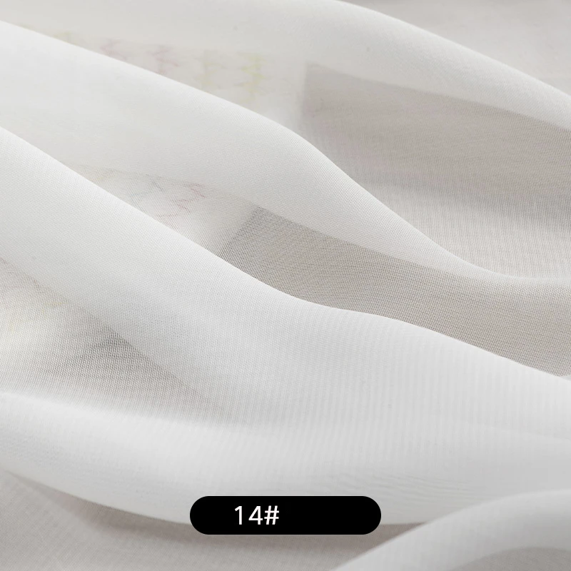 3/5/10m Solid Color Chiffon Sheer Fabric Polyester See Through Soft Draping Material for Bridal Dress Lining By Meter - купить по