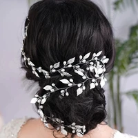 floralbride handmade flexible crystal rhinestones flower bridal hair accessories hairband wedding headband women hair jewelry