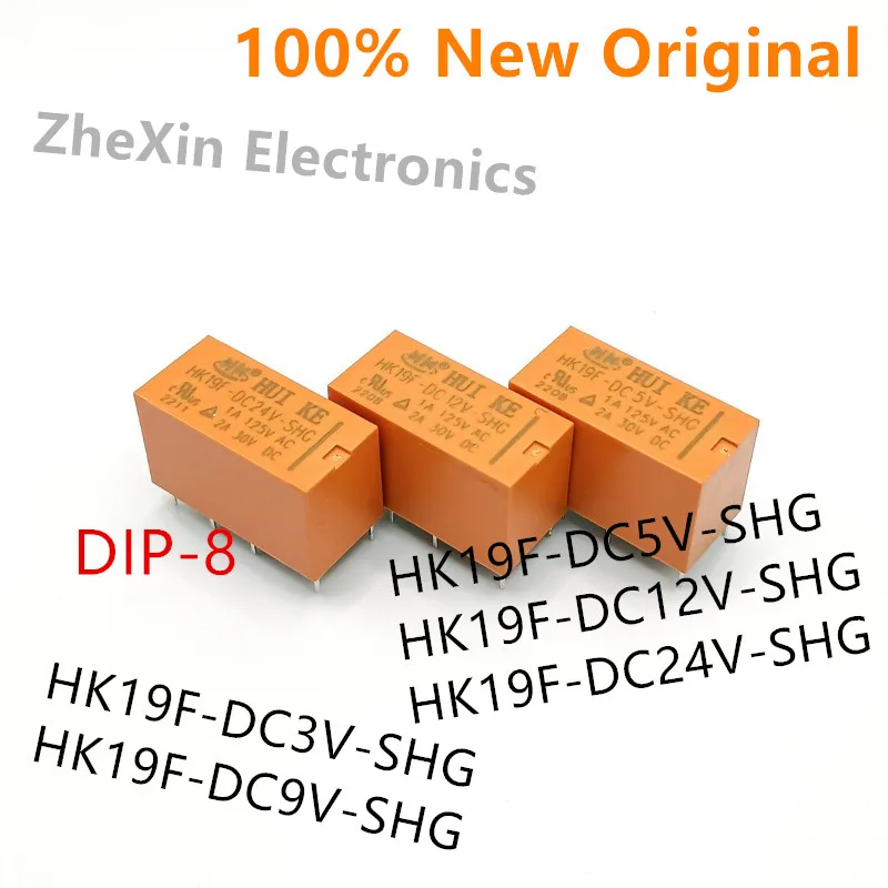 5 шт./партия, Φ, HK19F-DC24V-SHG, HK19F-DC12V-SHG DIP-8, новое оригинальное реле сигнала