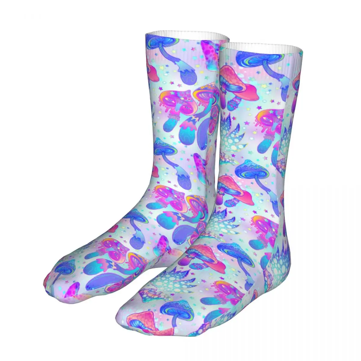 

Compression Psychedelic Mushrooms Woman Socks 2022 Men Magic Hippie Bike Socks