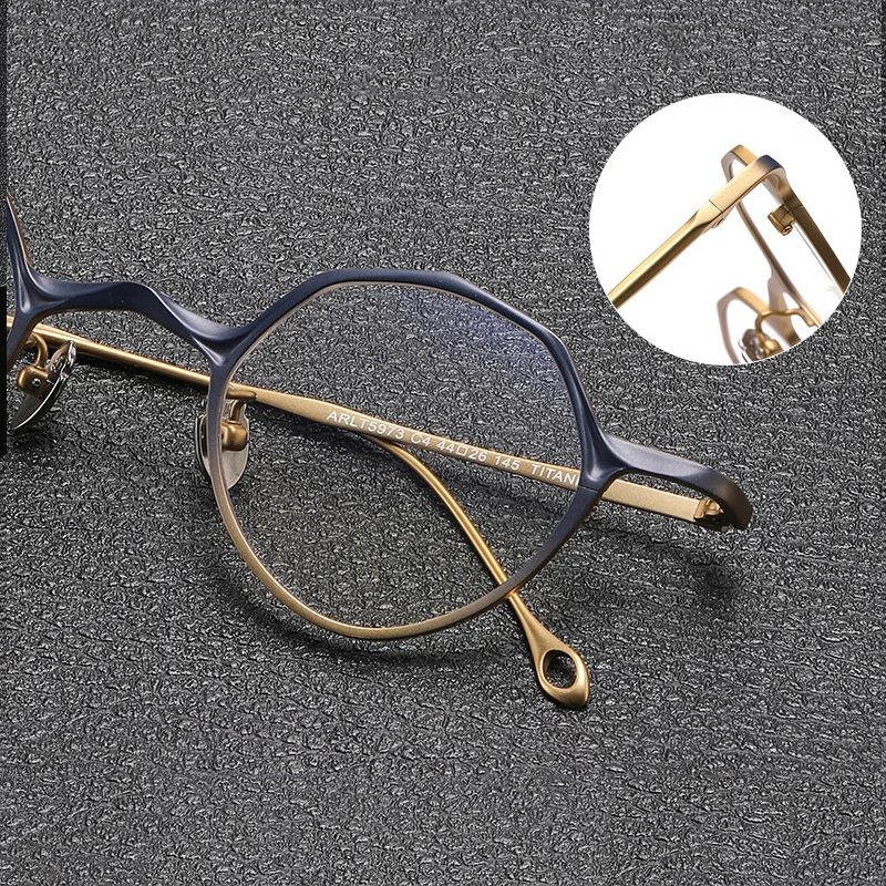 Винтажная оправа для очков из чистого титана мужская ретро ультралегкая