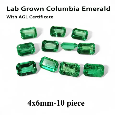 Колумбия Лабораторные Изумруды  AGL Сертификат