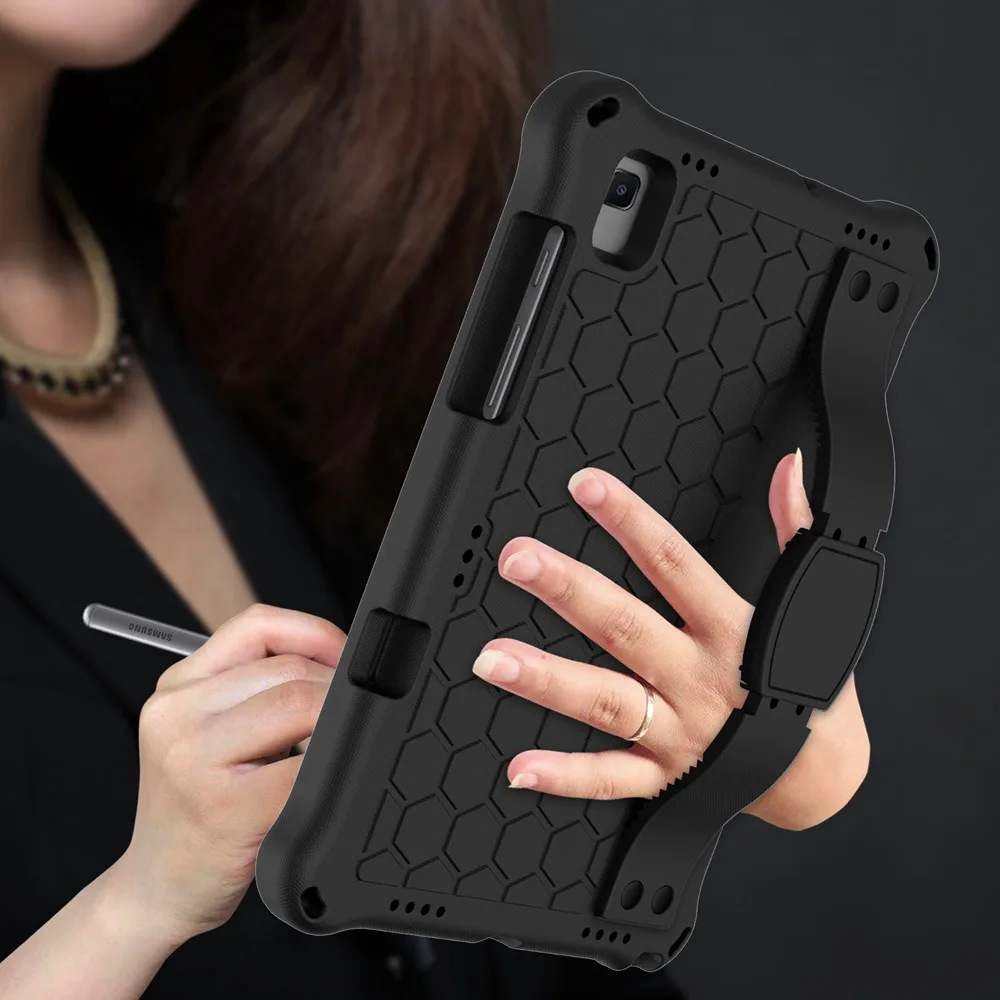 

For Samsung Galaxy Tab A7 10.4 2020 with strap EVA materials tablet cover for Galaxy Tab S5e S6 Kids case for SM-T500 T720 T860