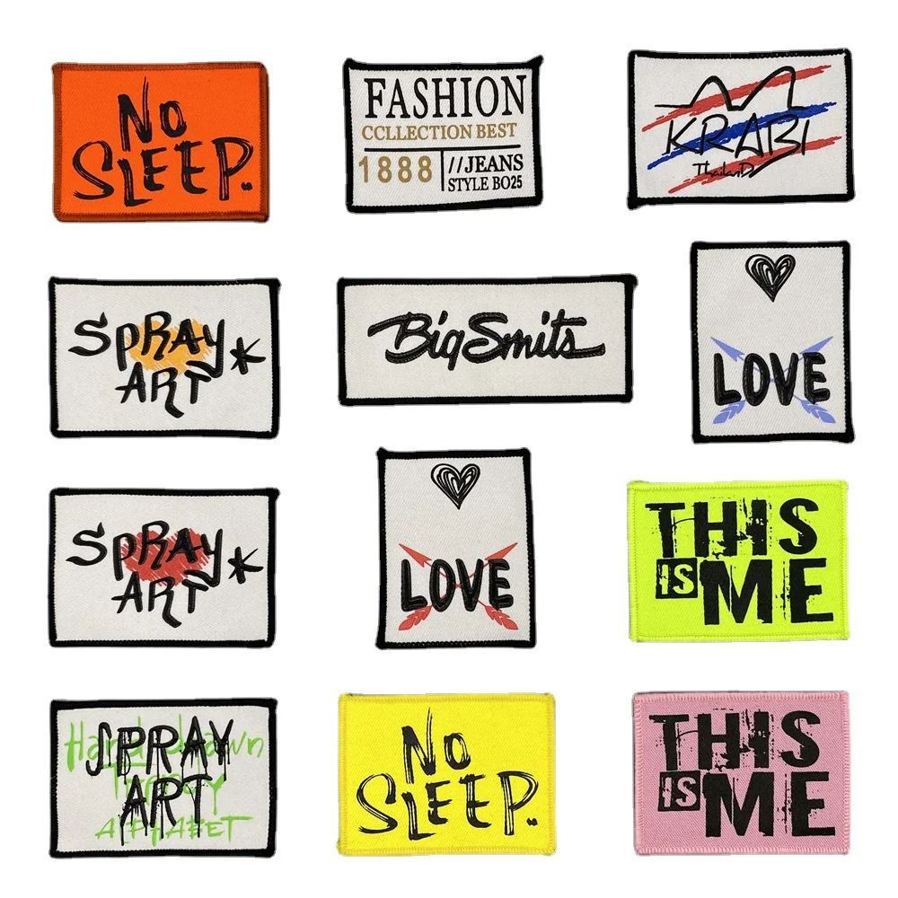 

13pcs/lot Color 3D alphabet cloth label embroidered clothing accessories DIY fashion personalized hip-hop decorative patch