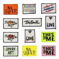 13pcslot color 3d alphabet cloth label embroidered clothing accessories diy fashion personalized hip hop decorative patch