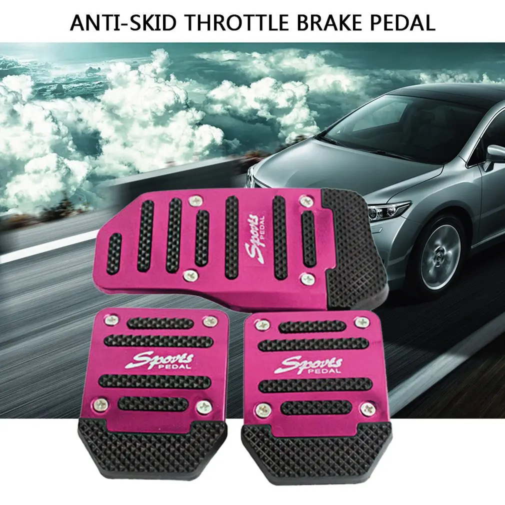 

1Set Universal Aluminum Manual Transmission Car Non-slip Pedal Manual Car Brake Clutch Accelerator Alloy Antiskid Foot Tread