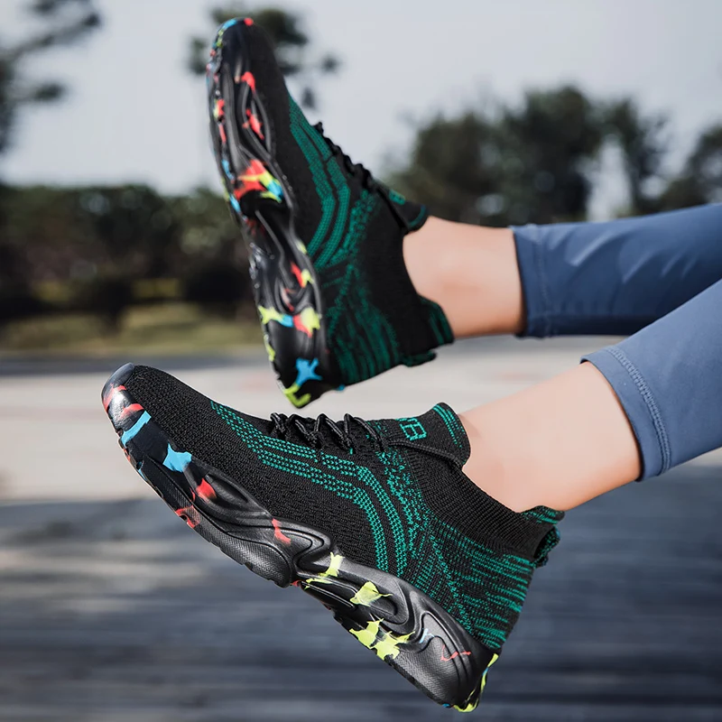 Кроссовки-носки женские повседневные дышащие вязаные легкие спортивные туфли