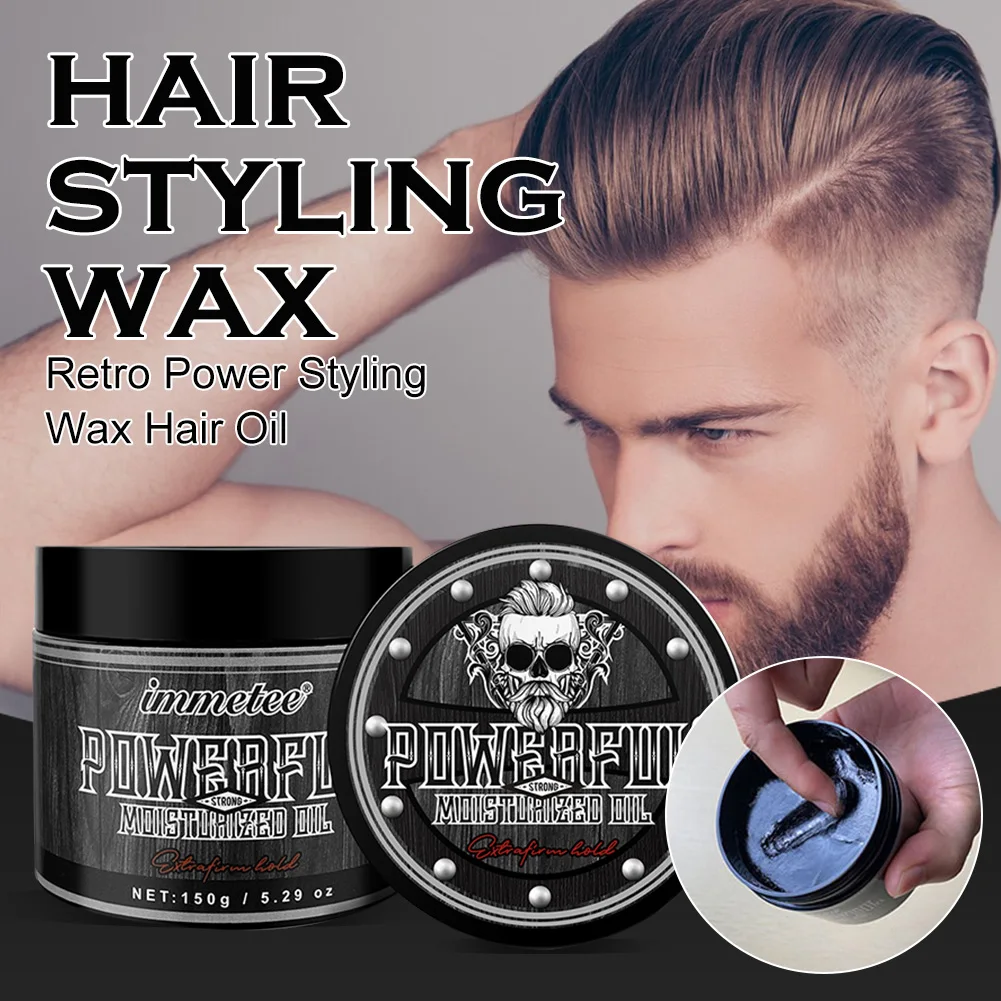 

150g Hair Styling Wax Strong Hold Long Lasting Hair Styling Gel Non-Sticky Fluffy Hair Pomade Oil Moisturizing Hair Cream