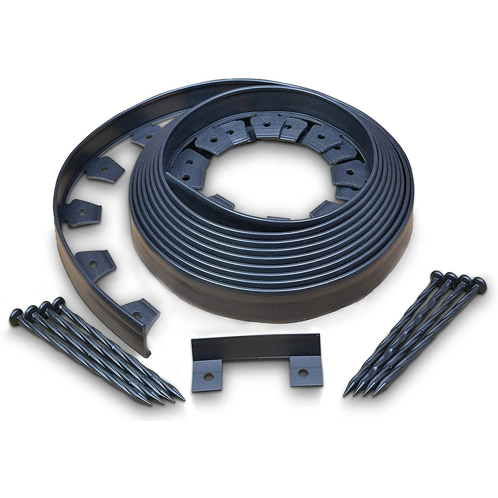 

Lawn Landscape Edging Kit Portable Detachable 5M Replacement Decorative Trimmable Outside Park Tree Border Accessories