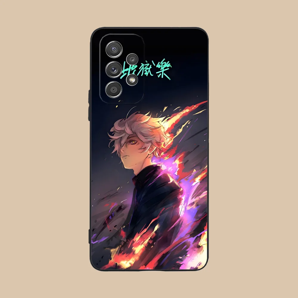 Чехол для телефона Hell's Paradise Gabimaru Samsung Galaxy A73 72 71 70 56 55 54 53 52 36 35 34 23 16 15 5G черный